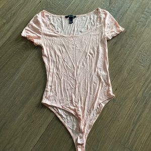 Forever 21 pink shirt bodysuit